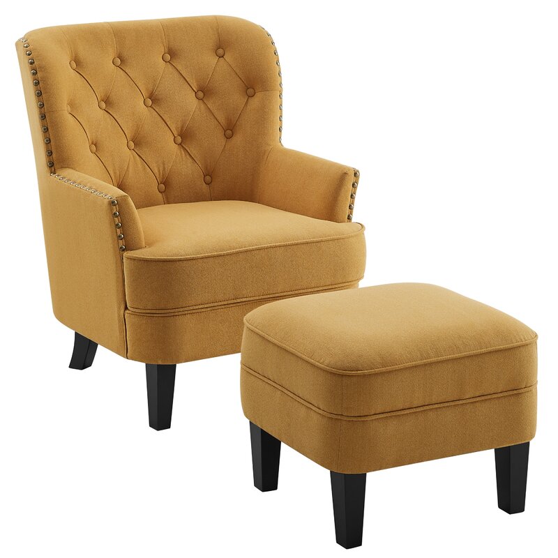 Elroy 29%2522 Wingback Chair And Ottoman 